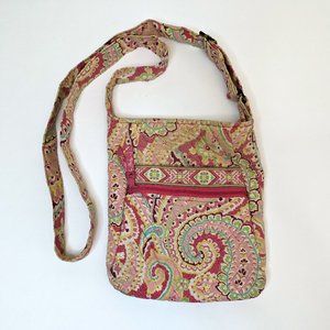 Vera Bradley Hipster Capri Melon Shoulder Bag Purse Crossbody Zip Front Pocket